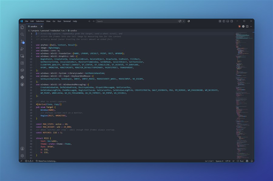 Adaptive matte